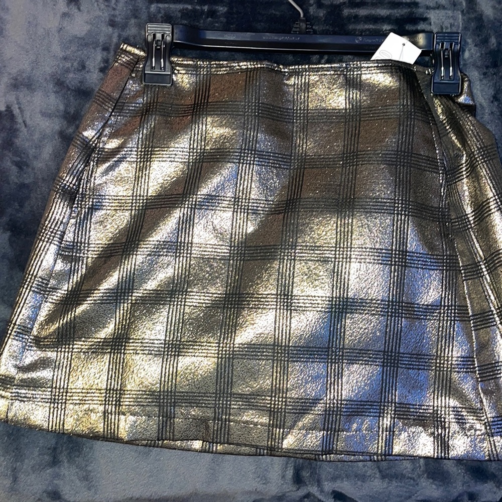 A shiny mini skirt urban outfitters